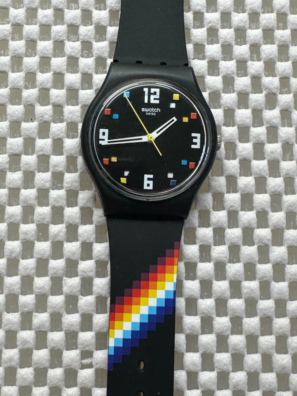 Swatch Watch Black Carousel Squares SO288705 Contemporary 2023
